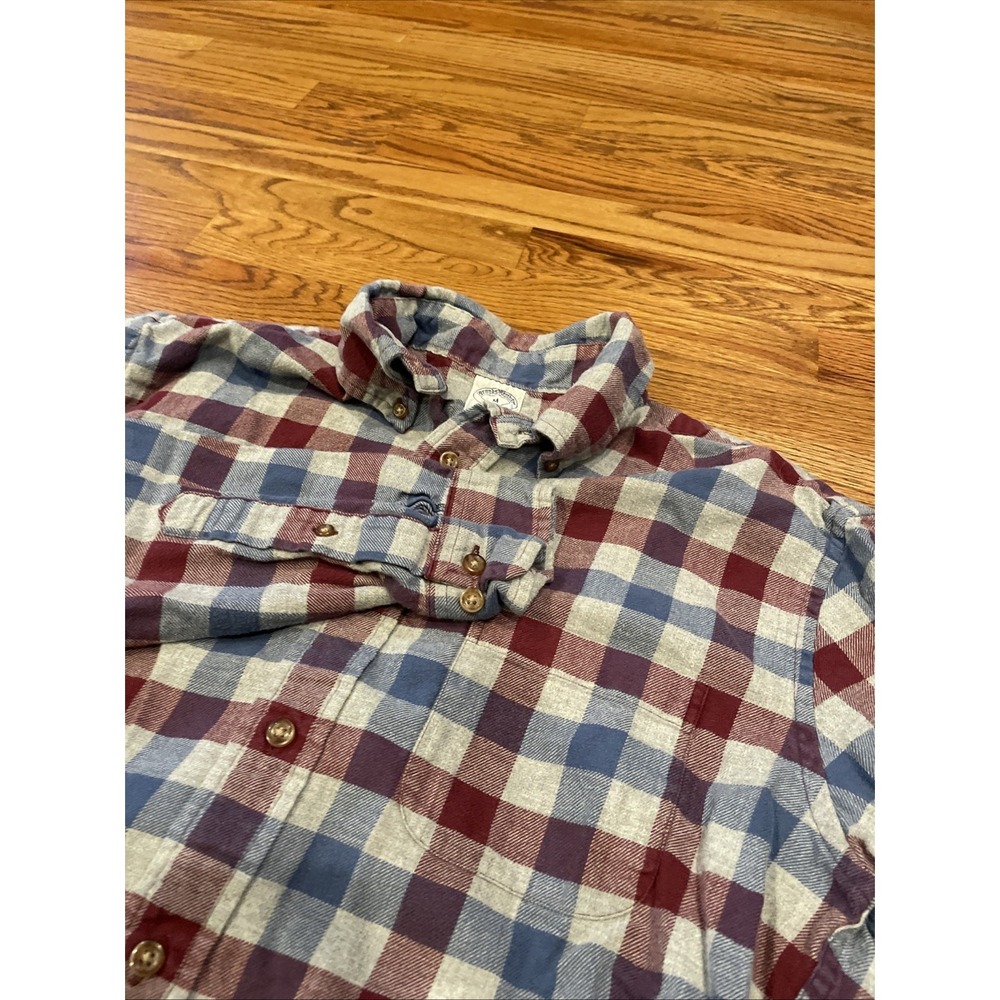 Brooks Brothers Men's Regent Fit Flannel Shirt Buffalo Plaid All Cotton Medium